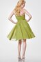 Robe demoiselle d'honneur nature d'épaule asymétrique dos nu ligne a fermeutre eclair