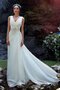 Robe de mariée longue femme branché v encolure manche nulle ruché