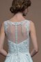 Robe de mariée appliques manche nulle en satin longueru au niveau de sol ligne a