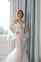 Robe de mariée sucré brodé avec zip naturel longue