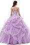 Robe de quinceanera splendide avec perle manche nulle classique sexy