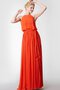 Robe demoiselle d'honneur romantique delicat ceinture fermeutre eclair avec chiffon