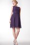 Robe demoiselle d'honneur courte manche nulle avec chiffon ceinture de fourreau
