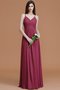 Robe demoiselle d'honneur de princesse ligne a ruché manche nulle avec chiffon