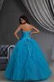 Robe de quinceanera ruché textile en tulle a-ligne col en forme de cœur de lotus