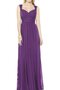 Robe demoiselle d'honneur longue delicat manche nulle jusqu'au sol col en reine