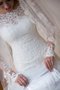 Robe de mariée appliques avec décoration dentelle avec manche longue avec zip onirique
