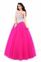 Robe de quinceanera longue naturel avec perle avec sans manches en satin