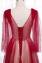 Robe de bal avec manche longue morden textile en tulle avec lacets chic