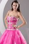 Robe de quinceanera plissé de mode de bal ruché decoration en fleur col en forme de cœur