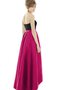 Robe demoiselle d'honneur luxueux ligne a col en forme de cœur haut bas avec zip