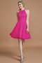 Robe demoiselle d'honneur naturel avec chiffon ligne a col u profond manche nulle