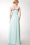 Robe demoiselle d'honneur luxueux haut bas avec ruban avec manche courte ruché