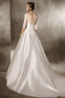Robe de mariée captivant avec lacets avec manche 1/2 vintage solennel
