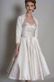 Robe de mariée attirent plissage moderne manche nulle a-ligne