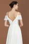 Robe demoiselle d'honneur angélique bretelles spaghetti ruché en chiffon a-ligne
