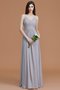 Robe demoiselle d'honneur de princesse ligne a ruché manche nulle avec chiffon