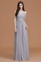Robe demoiselle d'honneur de princesse ligne a ruché manche nulle avec chiffon