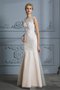 Robe de mariée col u profond en tulle de sirène avec sans manches éblouissant