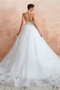 Robe de mariée a-ligne jusqu'au sol dos nu mignonne attirent