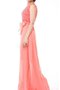 Robe demoiselle d'honneur facile distinguee avec chiffon avec ruban avec décoration dentelle