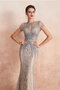Robe de soirée angélique fermeutre eclair de sirène textile en tulle longue