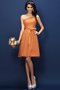 Robe demoiselle d'honneur bref naturel avec sans manches de princesse avec zip