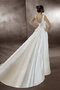 Robe de mariée de traîne moyenne fait main naturel longue romantique
