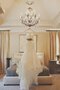 Robe de mariée romantique de traîne longue en dentelle decoration en fleur avec manche 3/4