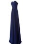 Robe demoiselle d'honneur croisade de bustier en chiffon col en forme de cœur manche nulle