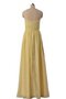 Robe demoiselle d'honneur naturel en chiffon a-ligne col en forme de cœur fermeutre eclair