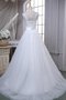 Robe de mariée en dentelle cordon d'epaule ecrite avec perle en satin