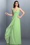 Robe demoiselle d'honneur plissage longue de princesse a-ligne bandouliere spaghetti