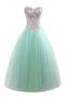 Robe de quinceanera facile sexy en tulle lache manche nulle