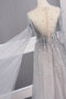 Robe de mariée avec cristal merveilleux a-ligne luxueux officiel