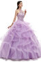 Robe de quinceanera splendide avec perle manche nulle classique sexy