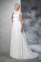 Robe de mariée de princesse en chiffon de tour de ceinture empire elevé ligne a