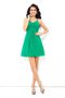 Robe de cocktail naturel ligne a de princesse manche nulle larges bretelles
