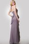 Robe demoiselle d'honneur impressioé ruchés longs manche nulle entrecroisé fermeutre eclair