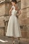 Robe de mariée facile femme branché arrivée au mollet ligne a avec perle