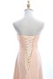 Robe demoiselle d'honneur plissage croisade col en forme de cœur manche nulle jusqu'au sol
