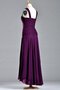 Robe demoiselle d'honneur naturel plissage manche nulle v encolure fermeutre eclair