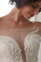 Robe de mariée sucré brodé avec zip naturel longue