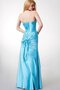 Robe demoiselle d'honneur longue collant ruché de bustier en satin