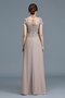 Robe mère de mariée naturel avec chiffon longueur au ras du sol appliques ligne a