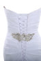 Robe de mariée intemporel avec perle en chiffon lache avec décoration dentelle