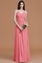 Robe demoiselle d'honneur de princesse ligne a ruché manche nulle avec chiffon
