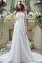 Robe de mariée longue exclusif de traîne courte sans ceinture en tout plein air