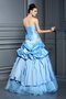 Robe de quinceanera longue col en forme de cœur de lotus jusqu'au sol en organza