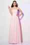 Robe demoiselle d'honneur plissage avec chiffon ligne a avec fronce manche nulle